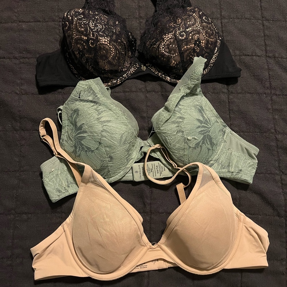 Thirdlove Elegant Lace and Floral Women's Bra Set Size A 1/2